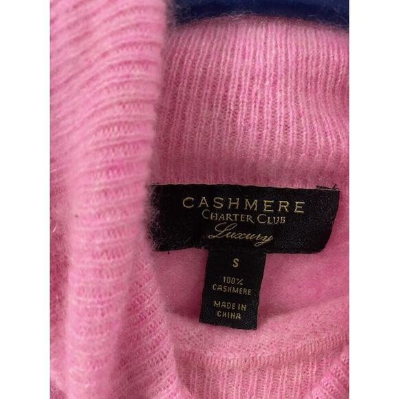 Charter Club Luxury 100% Cashmere Size S Pink Turtleneck Sweater - Picture 5 of 10